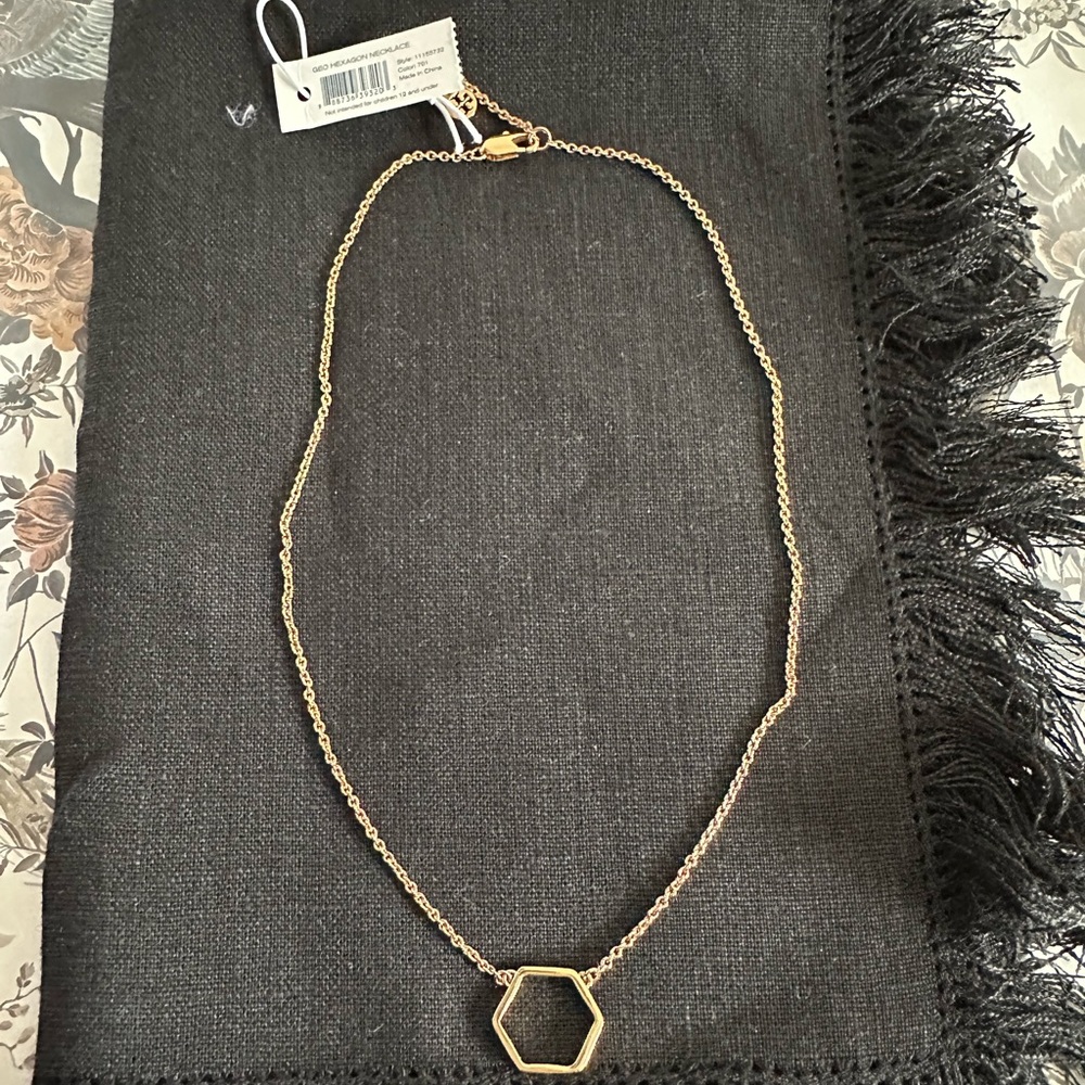 Tory Burch Geo Hex Necklace - NWT